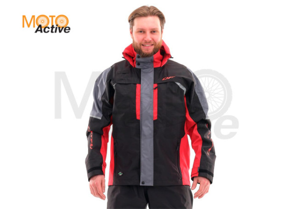 Мембранная куртка QUAD PRO BLACK-RED 2021